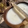 Mosquito Repelling Candles Dark Wood Bowl Lavender Pine - Thumbnail Image 5