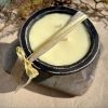 Mosquito Repelling Candles Rustic Black Wood Bowl Lemon Verbena - Thumbnail Image 2