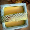 Mosquito Repelling Candles Ceramic Square Turquoise Embossed Bergamont/Ylang Ylang - Thumbnail Image 3