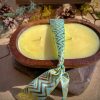 Mosquito Repelling Candles Dark Natural Wood Bowl Lemon Verbena - Thumbnail Image 1