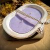 Mosquito Repelling Candles Vintage White Wood Bowl Lavender Patchouli - Thumbnail Image 5