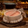 Mosquito Repelling Candles Beaded Antique White Bergamont/Lavender - Thumbnail Image 1