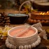 Mosquito Repelling Candles Beaded Antique White Bergamont/Lavender - Thumbnail Image 2
