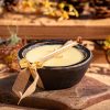 Mosquito Repelling Candles Rustic Black Wood Bowl Lemon Verbena - Thumbnail Image 1