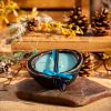 Mosquito Repelling Candles Rustic Black Wood Bowl Lavender/Pine - Thumbnail Image 4
