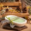 Mosquito Repelling Candles Vintage White Wood Bowl Lavender Mint - Thumbnail Image 3