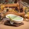 Mosquito Repelling Candles Vintage White Wood Bowl Lavender Mint - Thumbnail Image 2