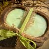 Mosquito Repelling Candles Rustic Natural Wood Bowl Lavender/Mint - Thumbnail Image 4